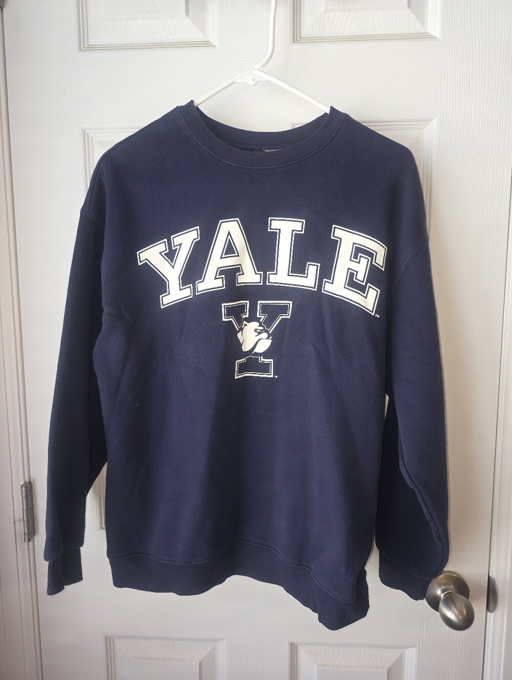 Yale Bulldogs Sweatshirt Womens Small Blue Crewneck NCAA College H&M Divided